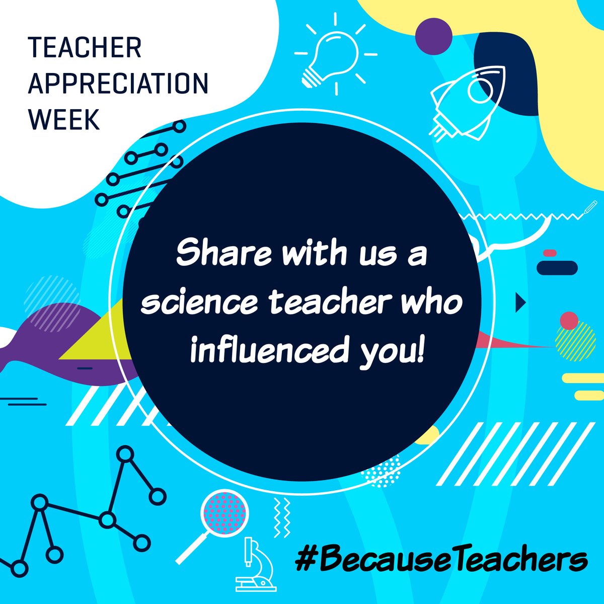 Science teachers have sparked a love for discovery and understanding the world around us in countless ways. Share with us a science teacher who influenced you to explore something new or connected with you in a special way! #BecauseTeachers #NSTA #TeacherAppreciationWeek