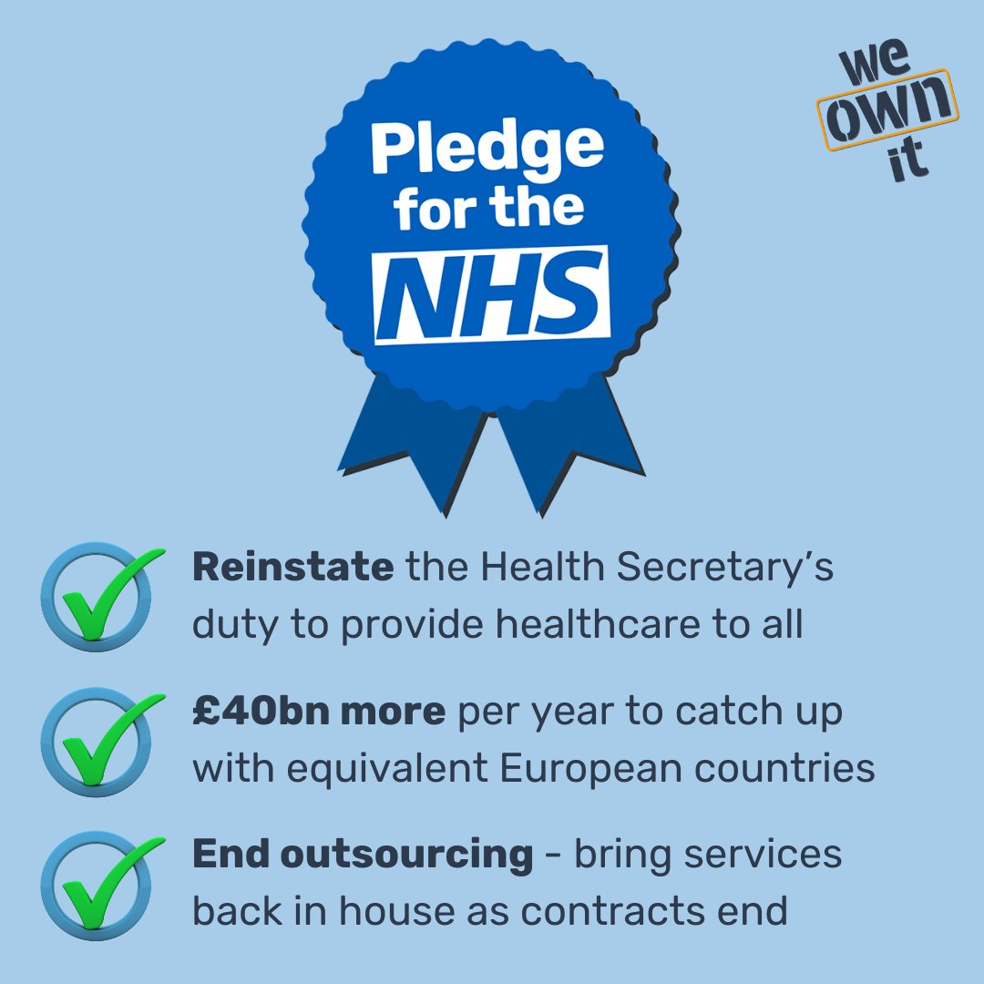 ⏳With the local elections finished, it's the final lap until the general election. 💪YOU hold the power in your hands to save our NHS. 💙Demand that your local candidates take the pledge for our NHS: #NHSPledge weownit.org.uk/act-now/pledge…