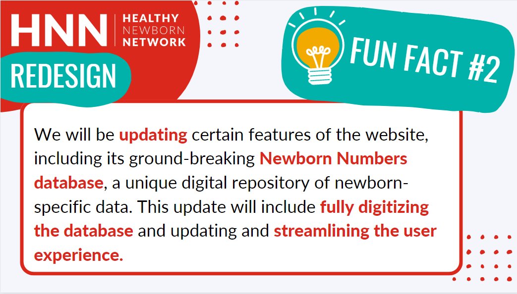 📣It's another fun fact about the HNN redesign! You can expect to see exciting updates to features on the site -like our Newborn Numbers database📊 which will become fully digitized with a streamlined user experience!