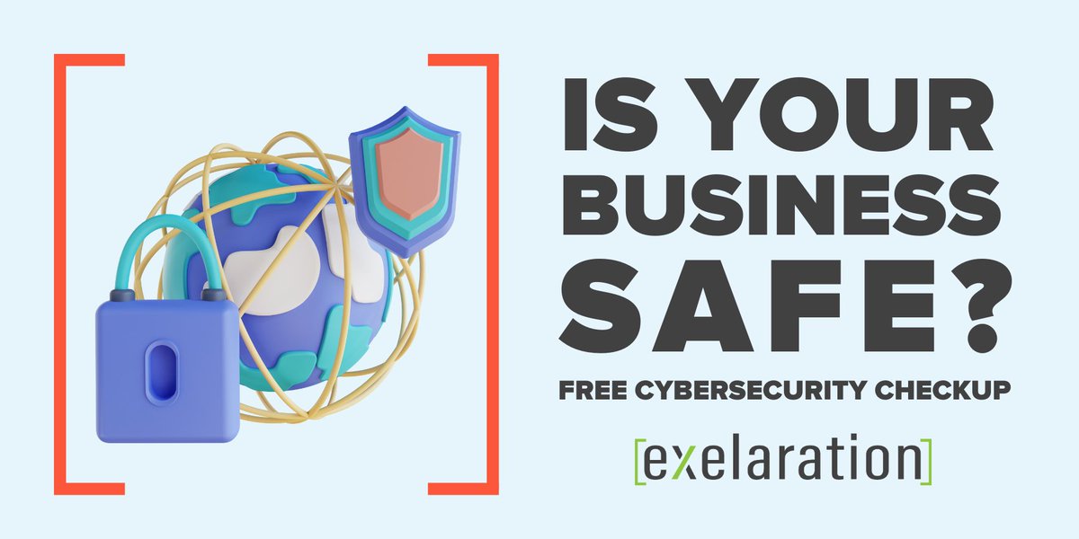 Through July, #Exelaration is offering free #cybersecurity services. Email us at info@exelaration.com to learn more! 

Services include:
🔍 Cybersecurity Checkup
🔍 Risk Management Strategy
🔍 Vulnerability Scanning
🔍 Incident Response Plan