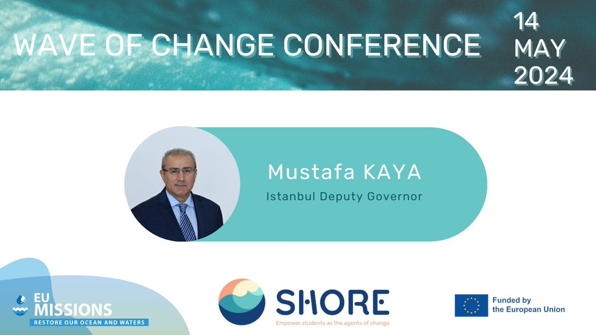 Register now for the Wave of Change conference 👉 shoreproject.eu/event/wave-of-… With opening speeches by: 🔹Prof. Dr. Tamer YILMAZ, Yıldız Technical University, Rector 🔹Özcan TÜRKOGLU, Istanbul Provincial Deputy Director of National Education 🔹 Mustafa KAYA, Istanbul Deputy Governor