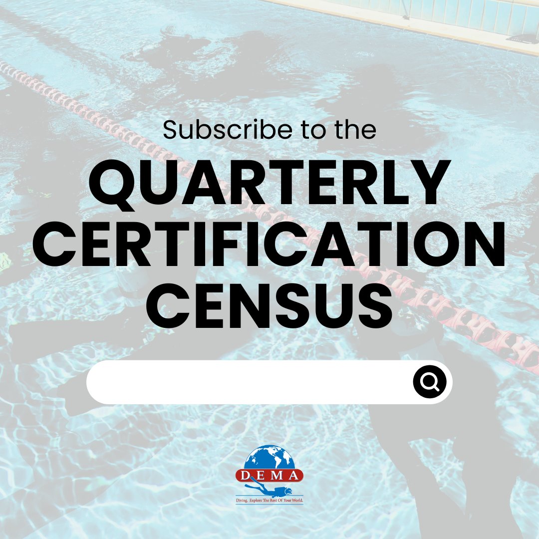 DEMA launches subscription service for Quarterly Certification Census providing streamlined access to industry insights.

LEARN MORE & SUBSCRIBE TODAY: bit.ly/4b7d9Qg

#DEMA #DEMAShow #DEMAShow2024 #DEMA2024 #Scuba #OpenWater #ScubaCertification #CertificationCensus