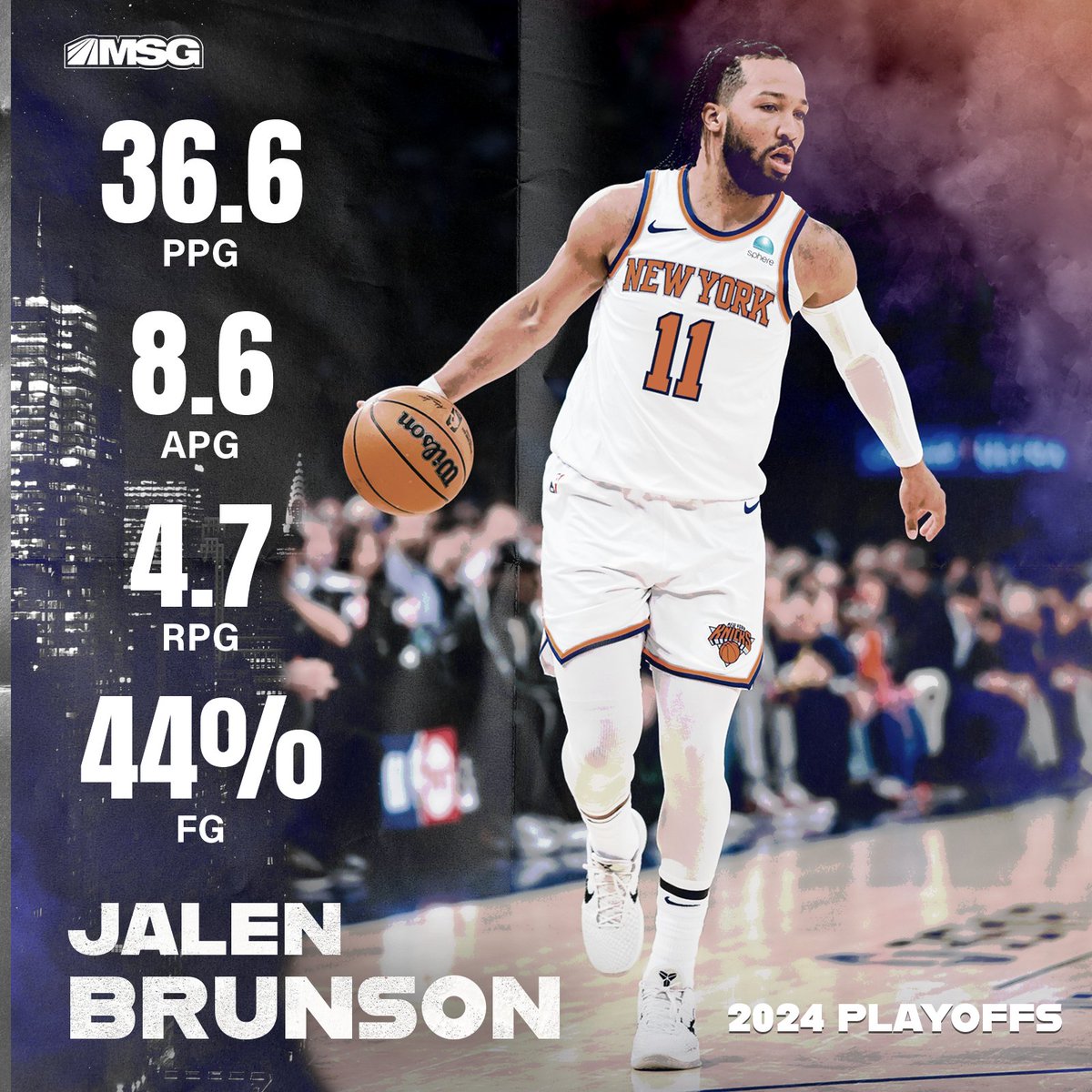 Jalen Brunson through 7 playoff games: 🔥 BURNER 🔥