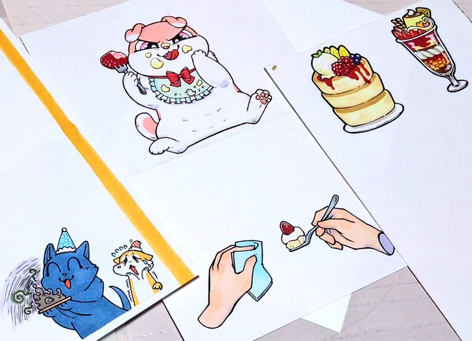 相互さんのお誕生日に描かせていただきました🥰🎂

⚠️夢っぽいのあり
⚠️人イラスト…構図集より構図目トレでお借りしました 