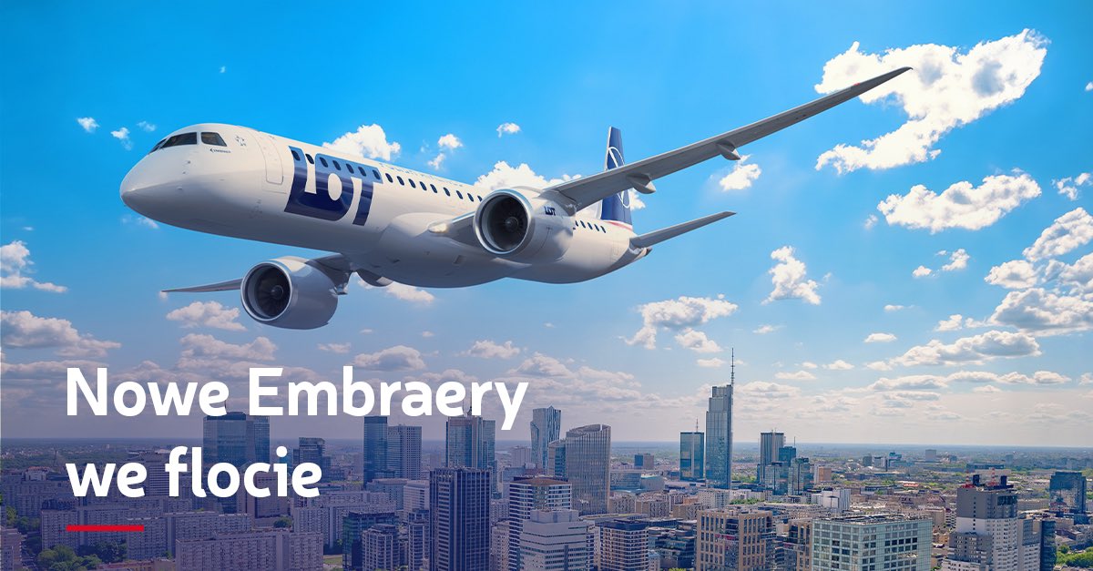 Do floty #PLLLOT dołączą trzy nowe samoloty @Embraer E195-E2. O pozyskaniu maszyn poinformował Prezes Michał Fijoł podczas Europejskiego Kongresu Gospodarczego w Katowicach.