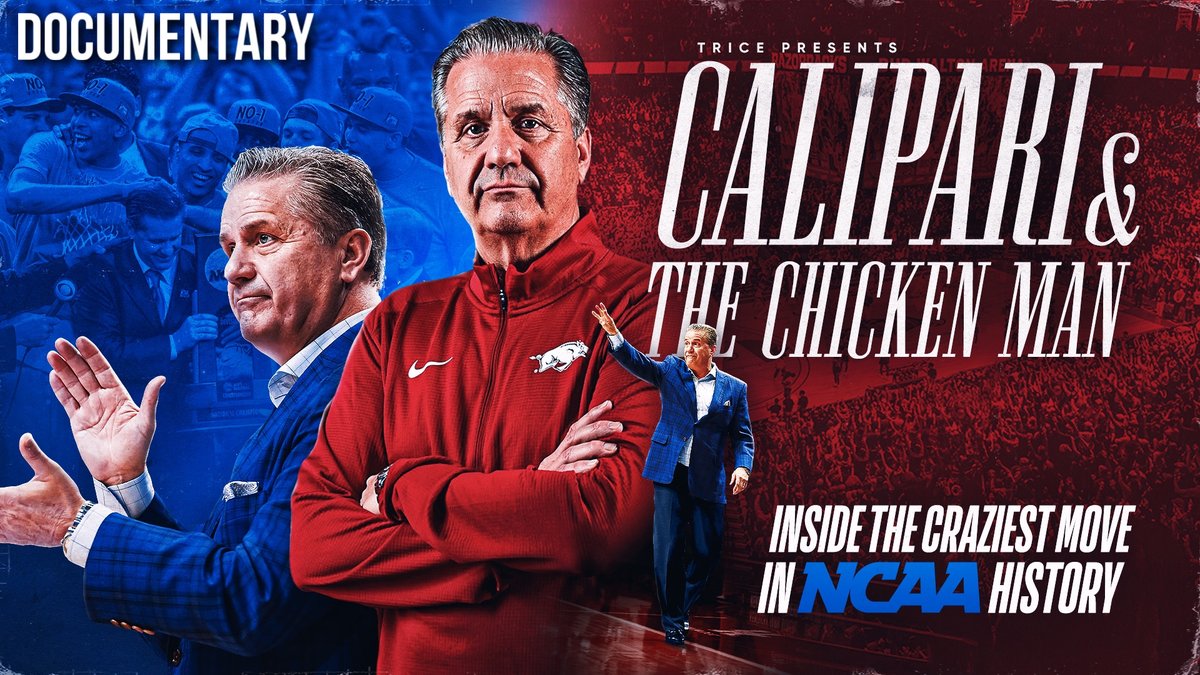 The Beginning of a New Era?🐔🍿
John Calipari shocked the basketball world when he left historic blue blood Kentucky for the Arkansas Razorbacks. 
This documentary dives into what happened behind the scenes...
'Calipari & The Chicken Man' is OUT NOW
Link:
youtu.be/MKCl-TbzbUQ
