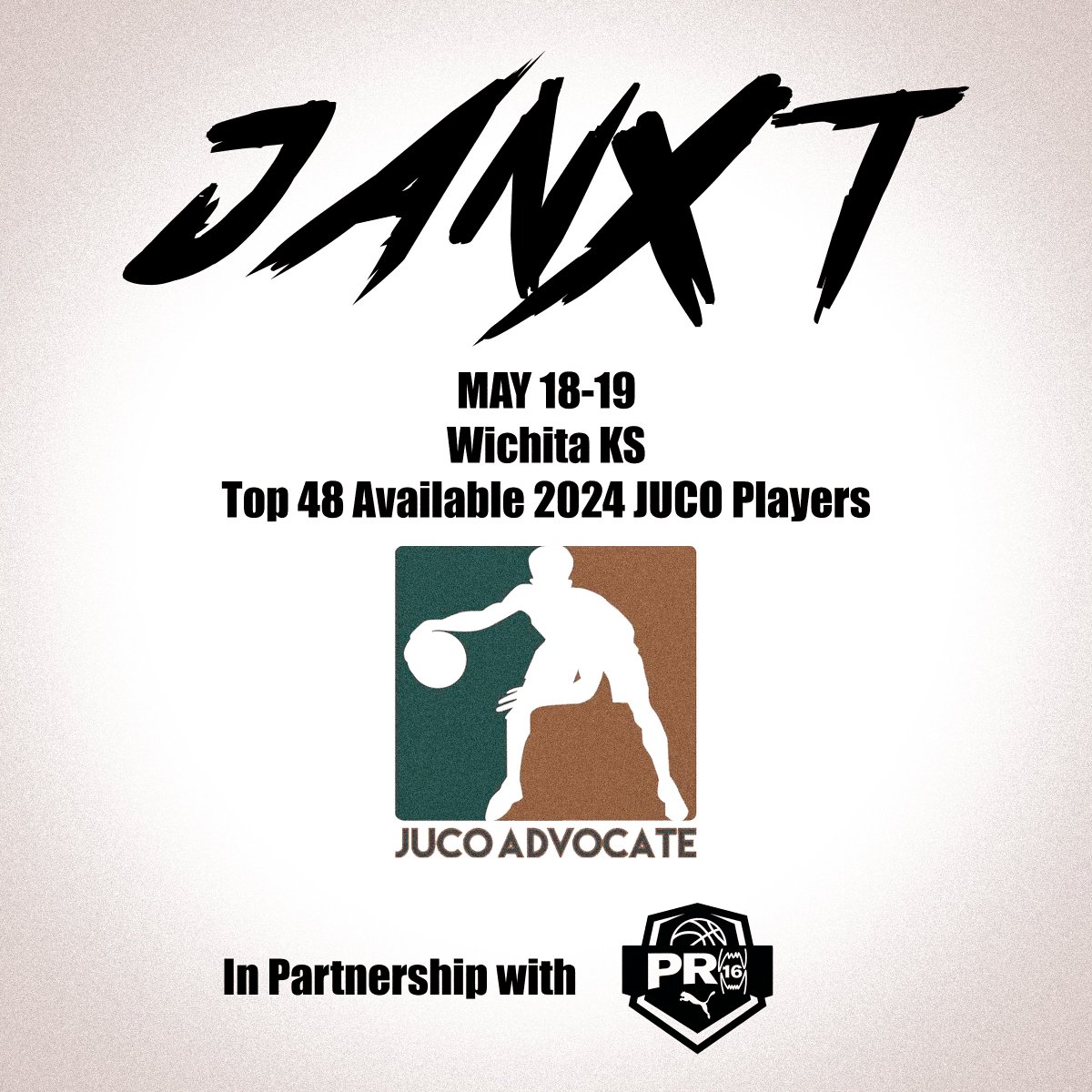 The next JANXT Invite goes to 6'8 Kevin Kogbara of Bishop St.                 

In partnership with
<a href="/NxtProHoops/">NXTPRO Hoops</a>
<a href="/PRO16League/">PRO16/NXTPRO League</a>
and
<a href="/PUMAHoops/">PUMA Basketball</a>

May 18-19 Wichita KS                  

Stay tuned for more invitations and exciting updates!!!