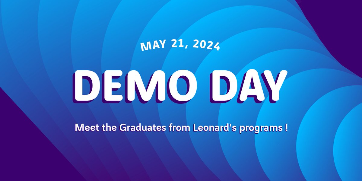 Ready to discover the startups from Leonard’s programs? 🚀 Let's join us online at our Demo Day 2024 on May 21, 2024! 🤩 Highlights from the program and register for the event 👉 leonard.vinci.com/en/evenements/…