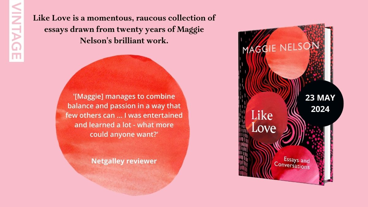 Readers are loving Maggie Nelson’s revelrous essays about art and artists. Out May 23: bit.ly/4cndvTP