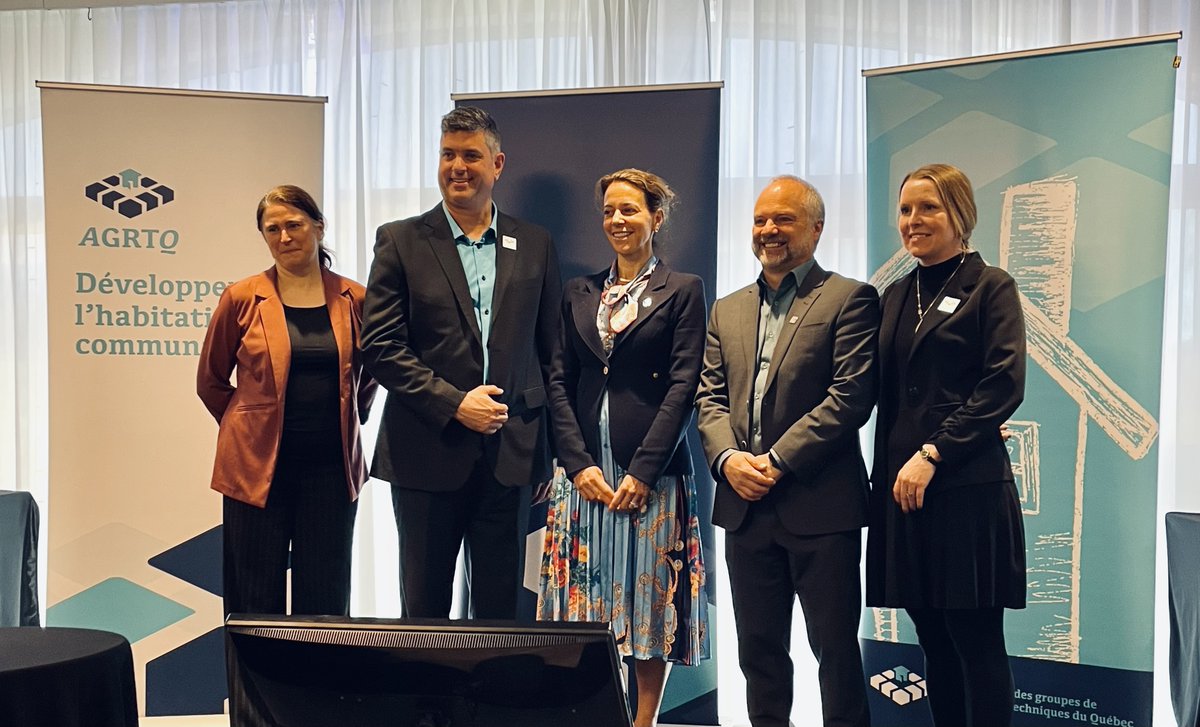 Rencontre des membres de l'<a href="/AGRTQ/">AGRTQ</a>| Merci à <a href="/FEDuranceauCAQ/">France-Élaine Duranceau</a> et Claude Foster PDG de la <a href="/HabitationSHQ/">SHQ</a> pour leur présence! Ils ont réitéré leur confiance envers notre réseau et salué l'expertise des GRT. Nous continuerons de travailler ensemble pour vaincre la crise du logement.