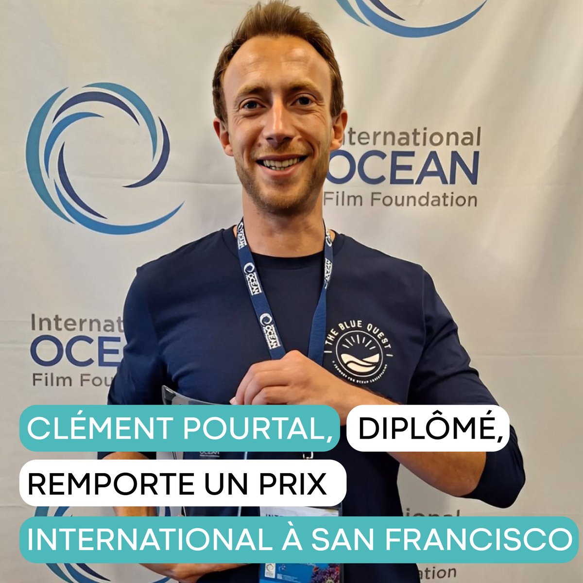 🌊 Clément Pourtal, diplômé de @KedgeBS , remporte le prix de la conservation à l'#International #Ocean #Film #Foundation à San Francisco, pour son nouveau documentaire : The Blue Quest Palawan !✨ 👏 Félicitations à Clément pour cette belle nouvelle !