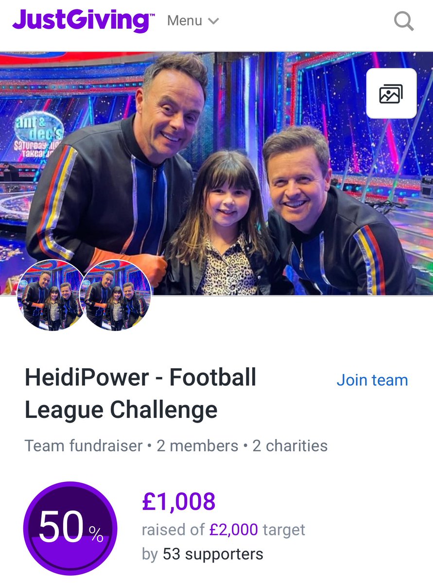 Incredible news that Heidi is already halfway to her fundraising target! Full details on pinned tweet. @Becky_Ives_ @MrGeoffPeters @gem7thompson @RossSkillsWilks @StanCollymore @DFletcherSport @ChelceeGrimes @draper_rob @henrywinter @CarrieBrownTV justgiving.com/team/heidipower