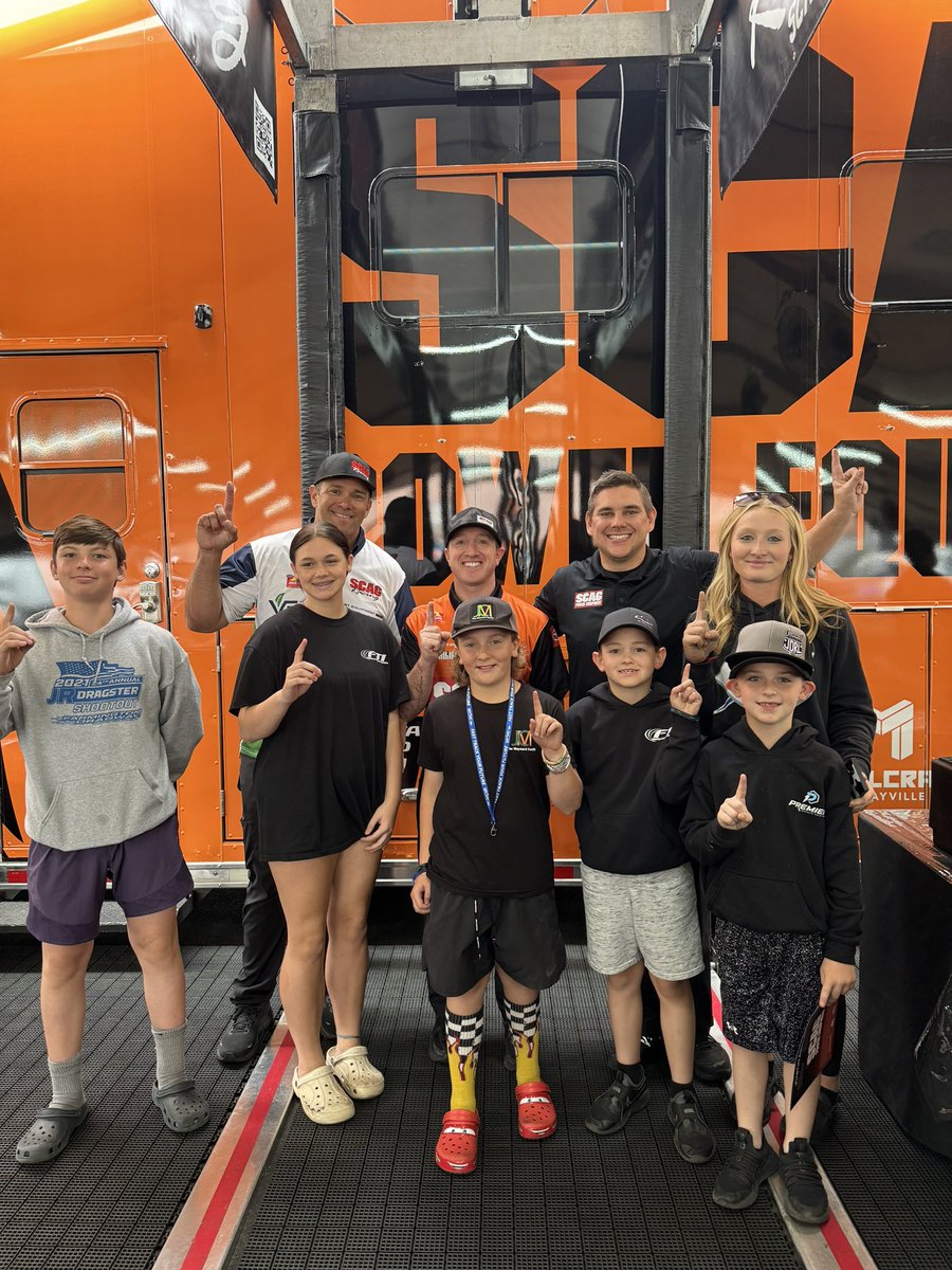 The @ScagPower gang 𝙻𝙾𝚅𝙴𝚂 getting to spend time with the @NHRAJrLeague drivers from around the country! Several of our drivers raced juniors and we believe these kids are the future of the sport! #SimplyTheBest @TheJustinAshley | @DaveRichardsFC | @SCAGWilkerson