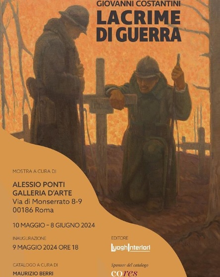 Siamo lieti di comunicare che giovedì 9 maggio 2024 alle ore 18 presso la nostra Galleria (via di Monserrato, 8-9, Roma) verrà inaugurata la Mostra “Giovanni Costantini: Lacrime di Guerra” (aperta al pubblico dal 10 maggio all’8 giugno 2024). Vi aspettiamo!