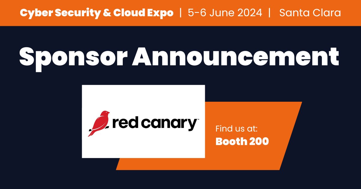 🔐 We're excited to announce that @redcanary will be joining us as the Bronze Sponsor at the Cyber Security & Cloud Congress North America on June 5th and 6th, 2024!🤝Visit Red Canary booth number 200 to discover more about their innovative products and services. See you there!