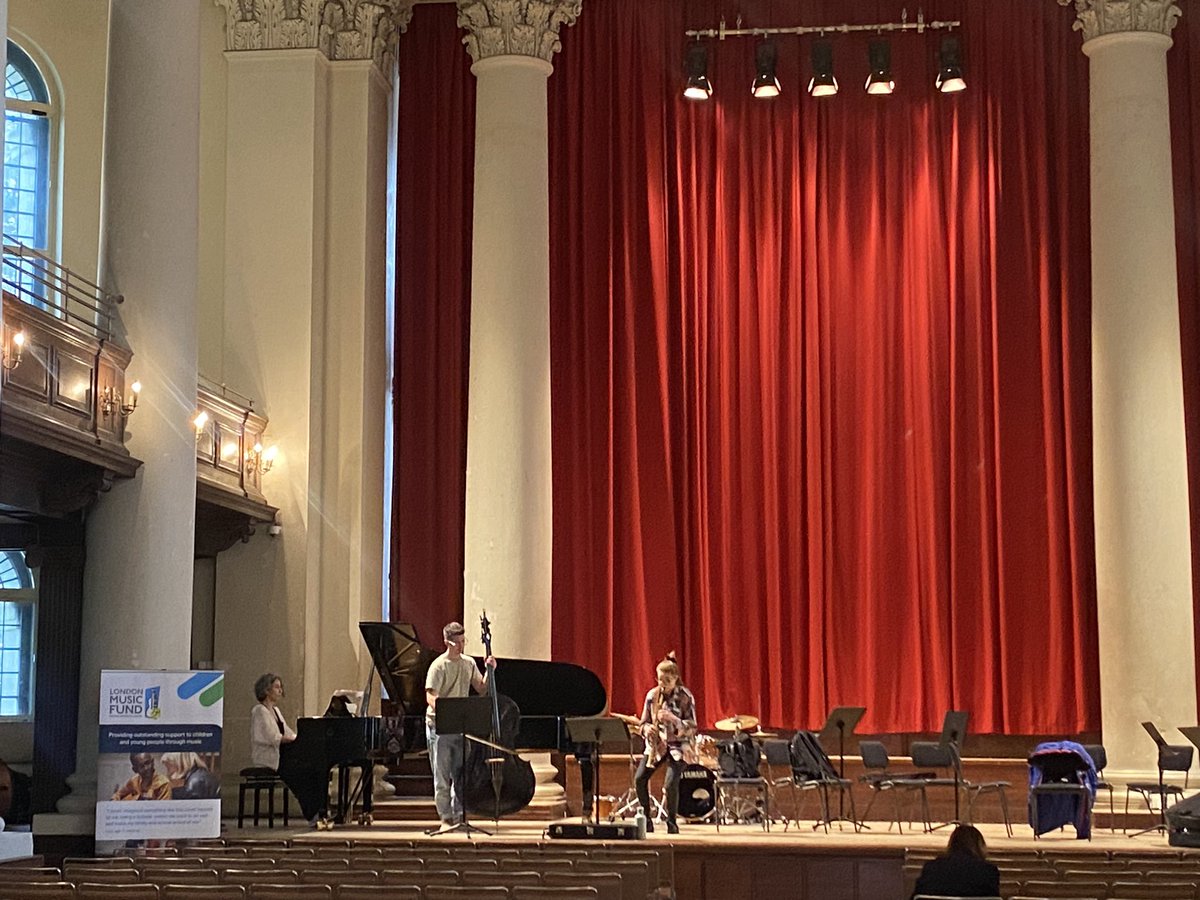 The incredible @JessGillamSax trio rehearsing for our concert at @StJohnsSmithSq tonight - just a handful of tickets left if you are lucky!! ❤️