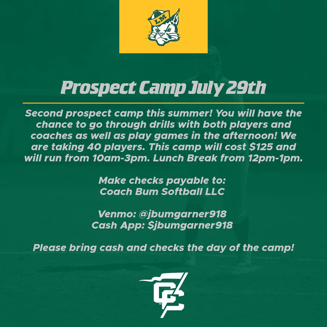 Second prospect camp of the summer sign up: forms.office.com/r/BVHQZA5Krw $125 for the camp #LMC #GoBobcats