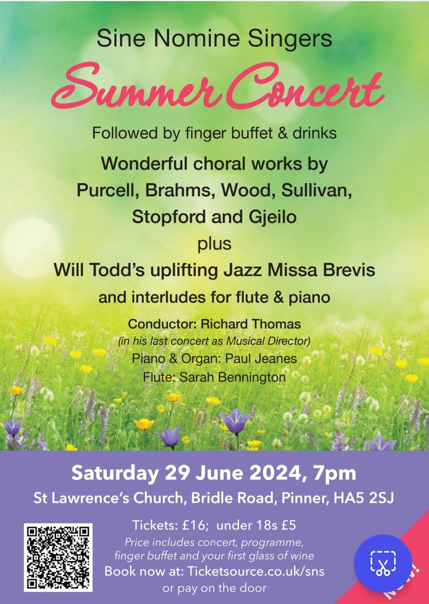 This will be a wonderfully uplifting and poignant summer concert as we bid farewell to our inspiring Musical Director, Richard Thomas. A celebratory and delightful evening! #Purcell #Wood #Brahms #Sullivan #Todd #Gjeilo #Stopford <a href="/eastcotelocalco/">Eastcote Local</a> <a href="/SLE_Church/">St Lawrence Eastcote</a> <a href="/HillingdonTimes/">Hillingdon Times</a>