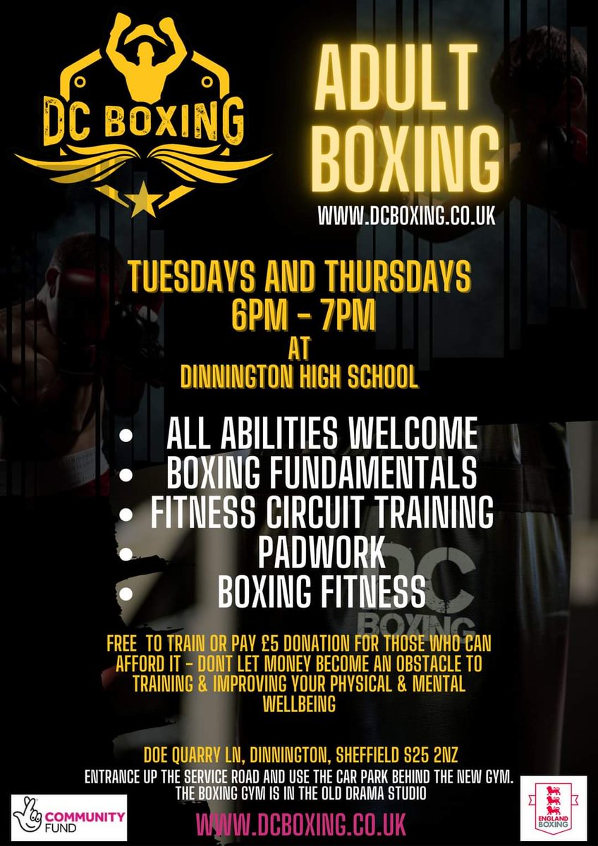 #FREE or ‼️pay what you can‼️ 

#NewBeginnings #boxingfitness #recoveryispossible #boxing #YouMatterAlways #peersupport #livedexperience
@England_Boxing