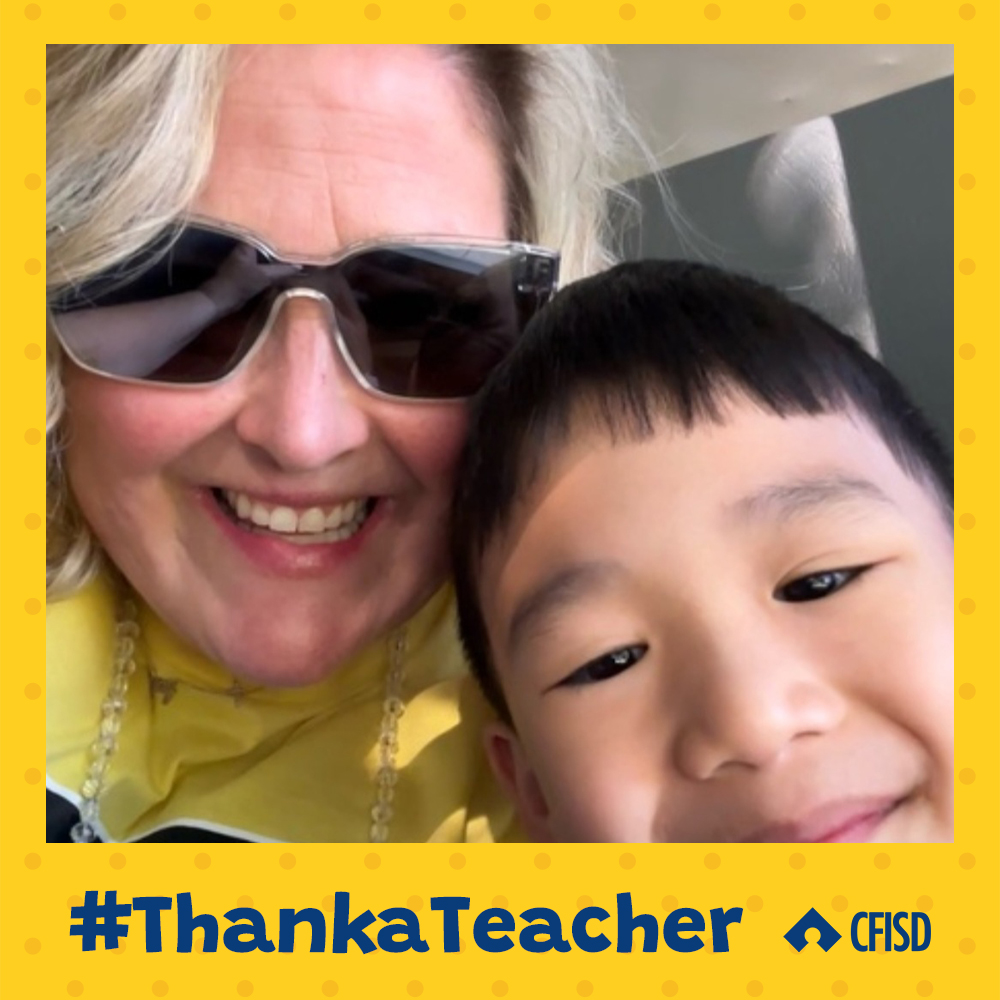 .<a href="/CFISDKeith/">Keith Elementary</a> parent Carmela nominates teacher Jill Fondren:

"Thank you, Mrs. Fondren, for all the love, care, and dedication that you put into teaching your students. You have had such an amazing impact on their education and have helped them to find a love for learning! We are