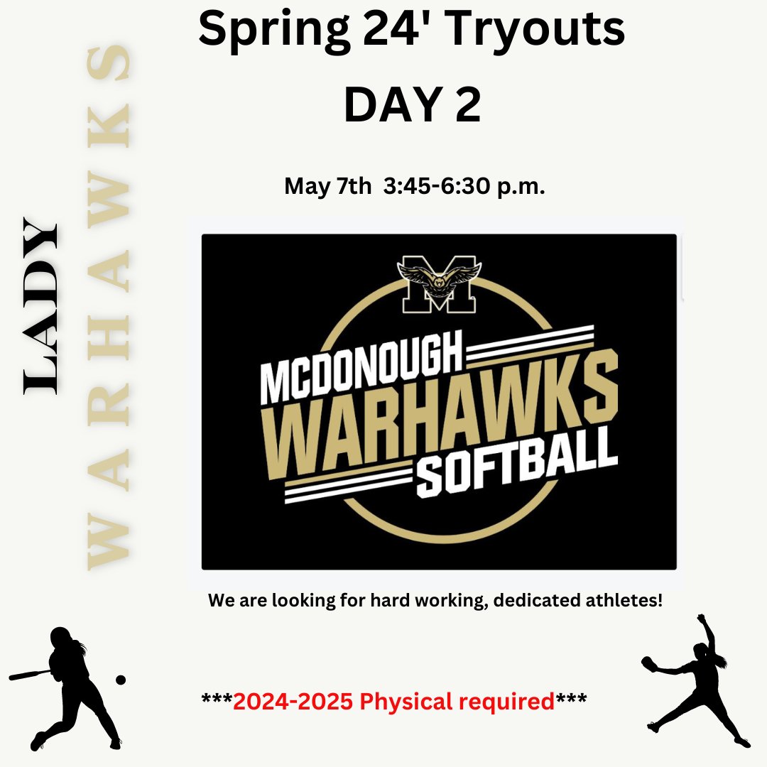 We are excited about our PROSPECTS! It’s not too late, have a current physical...come see what the buzz is about!?! #warhawkpride🦅 #mcdonoughhighschool #mcdonoughhighschoolsoftball #mcdonoughsoftball #mcdonoughsoftball_winningseason