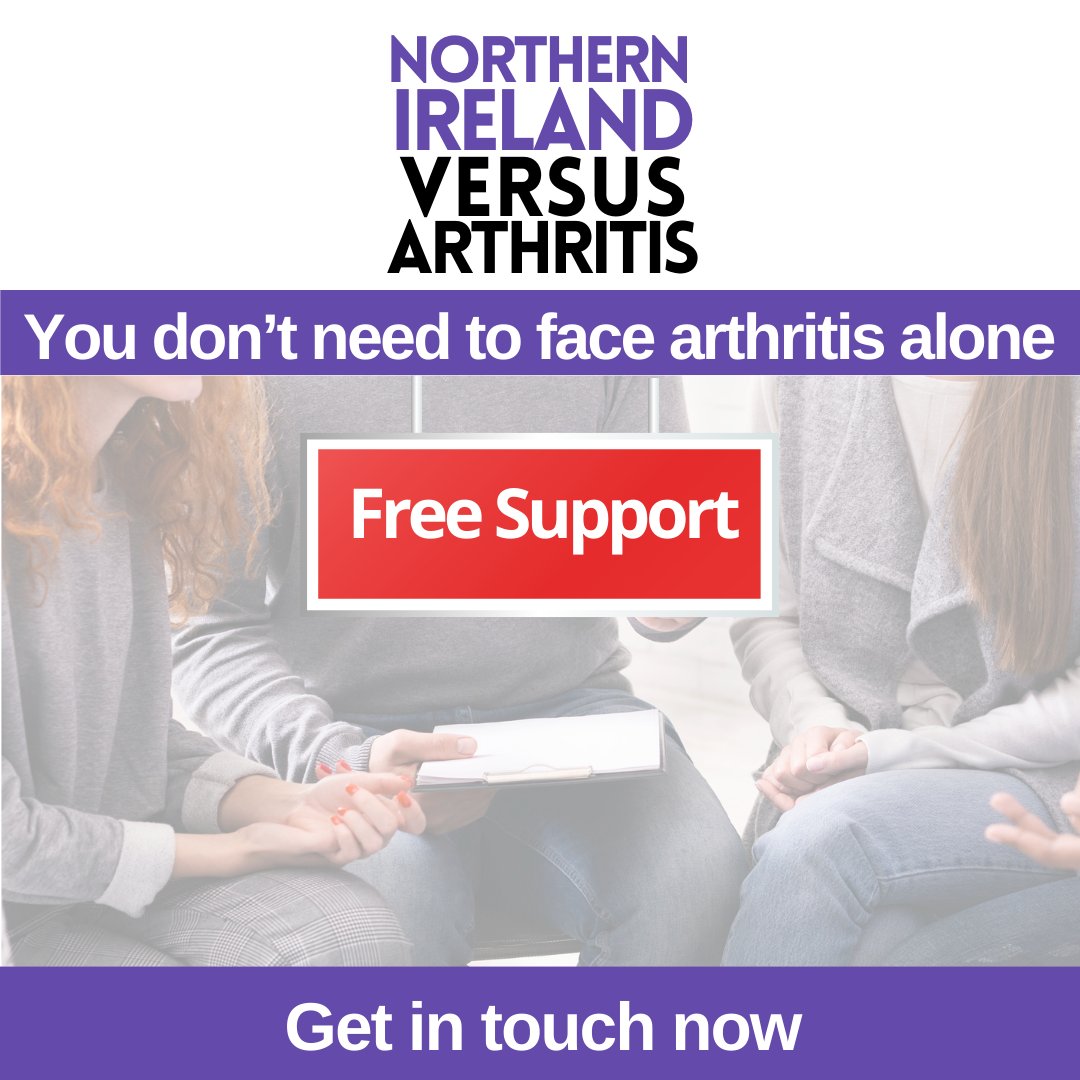 @NIVArthritis advisors provide tailored support for people who suffer with arthritis. Chat to Ava, the Arthritis virtual assistant bit.ly/ArthritisVirtu… Tel: 028 9078 2940 E: northernireland@versusarthritis.org Find a support group near you at bit.ly/VersusArthriti…