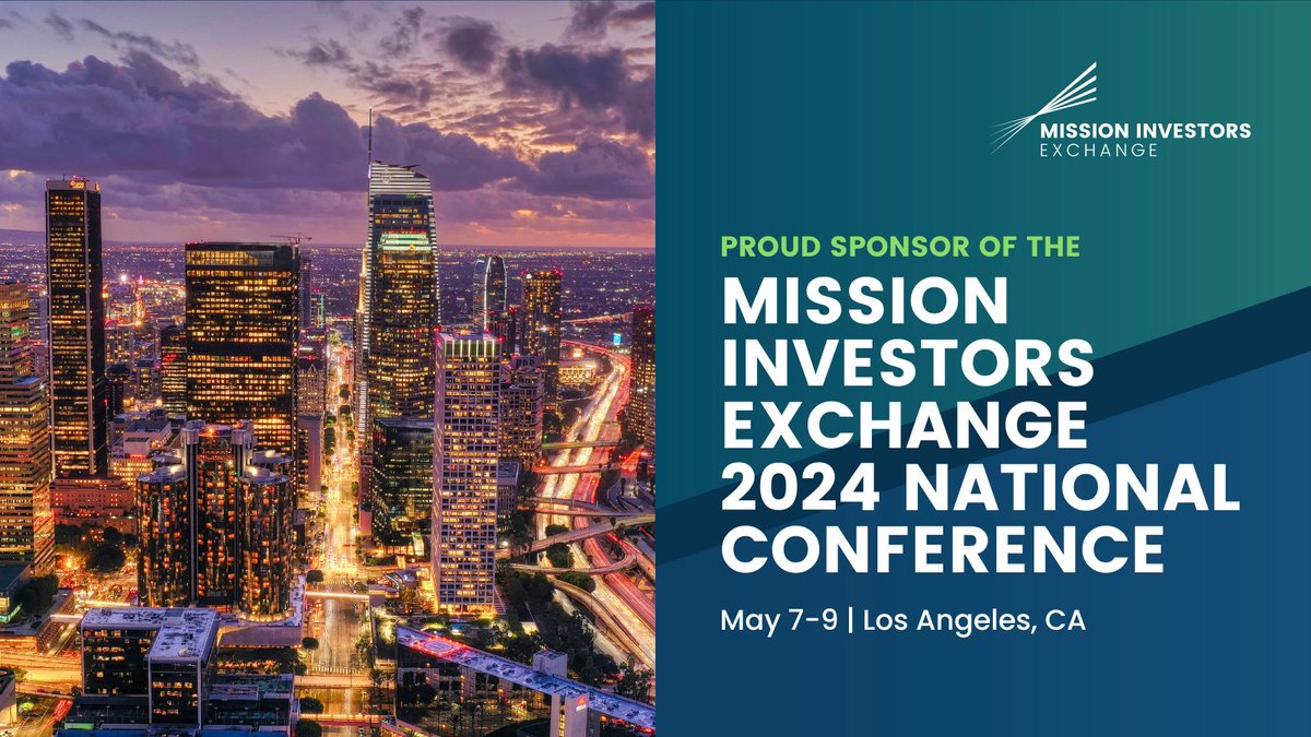 WK_Kellogg_Fdn's tweet photo. We’re excited to serve as a sponsor of the @MissionInvest 2024 National
Conference! Let's explore &amp; celebrate the unique role of philanthropy in impact investing &amp; to drive positive change. #MissionInvest2024
https://t.co/fjITs04Pab https://t.co/Yb7TWrW5Yc