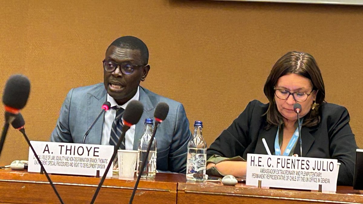 @UNEP_Europe @UnescoGeneva @UNHumanRights @UNGeneva @ChileONUGinebra @AustriaUNGeneva @genevapressclub @UN_HRC @PGC_of_UNESCO @UN_Valovaya @ONUGeneve @Cfuentesjulio 'Science and human rights are intertwined.' Abdoul Thioye of @UNHumanRights calls upon governments to protect scientists who uncover activities with detrimental impacts on the planet & to combat #climate disinformation while upholding the protection of the #Right2Info.