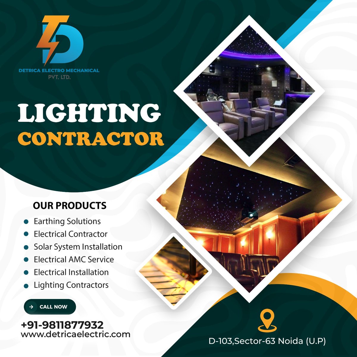 LIGHTING CONTRACTOR
For More Info :-
Contact Us:- +91-9811877932
Visit Us :- detricaelectric.com
Email:- detricaelectric@gmail.com
#lightinstallation #lightart #art #lightingdesign #light #lighting #artinstallation #interiordesign #contemporaryart #design