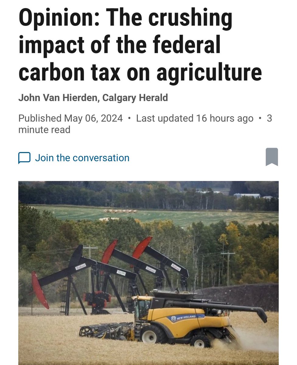 Ottawa’s failed carbon tax is hurting food producers. The Feds say the carbon tax is all about reducing emissions…and then say they have no way to measure if thats even true…. It’s time for this federal government to abandon their ideological crusade against industry, and…