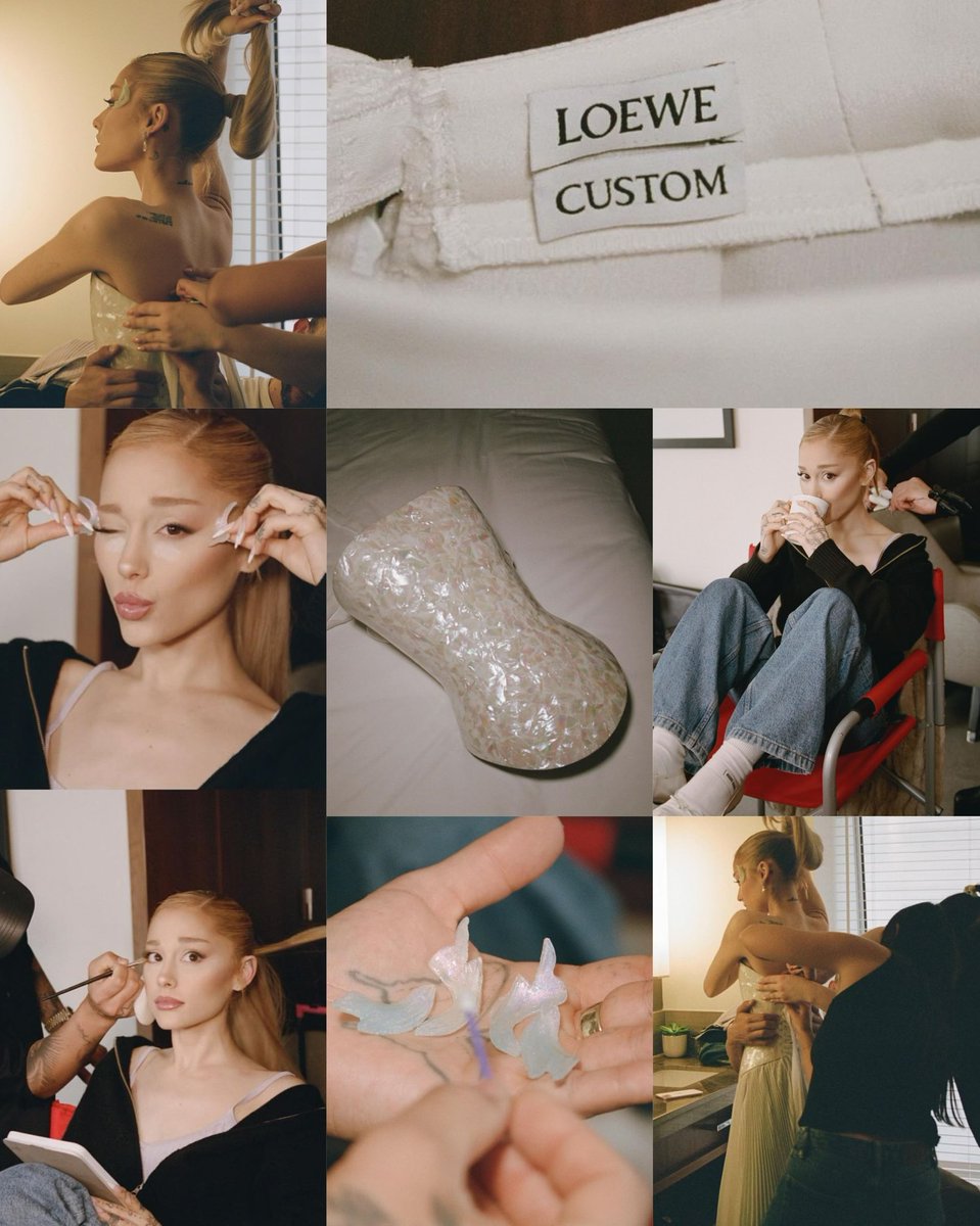 infoari's tweet photo. A Vogue divulgou detalhes de Ariana Grande se preparando para o #MetGala na noite passada. https://t.co/P912qq93KO