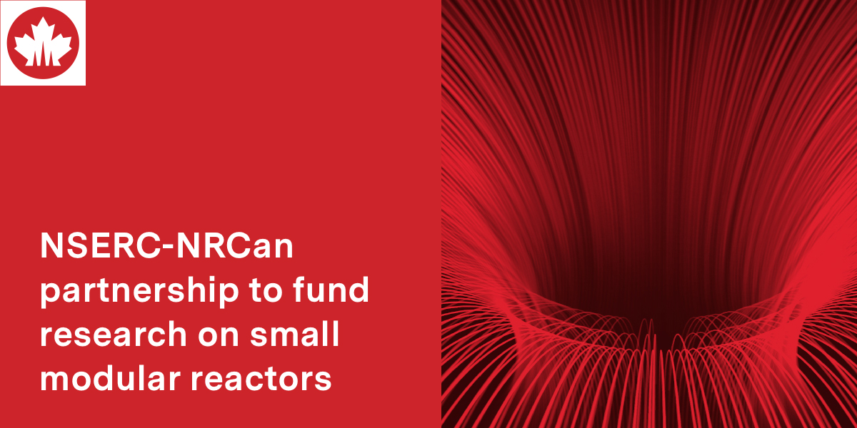 📣 #NSERC and @NRCan are pleased to announce $12.7 million in funding over four years to support 15 research projects that will generate new knowledge on small modular reactors. Details ▶️ nserc-crsng.gc.ca/Media-Media/Ne… #NSERC_Alliance #SMRs