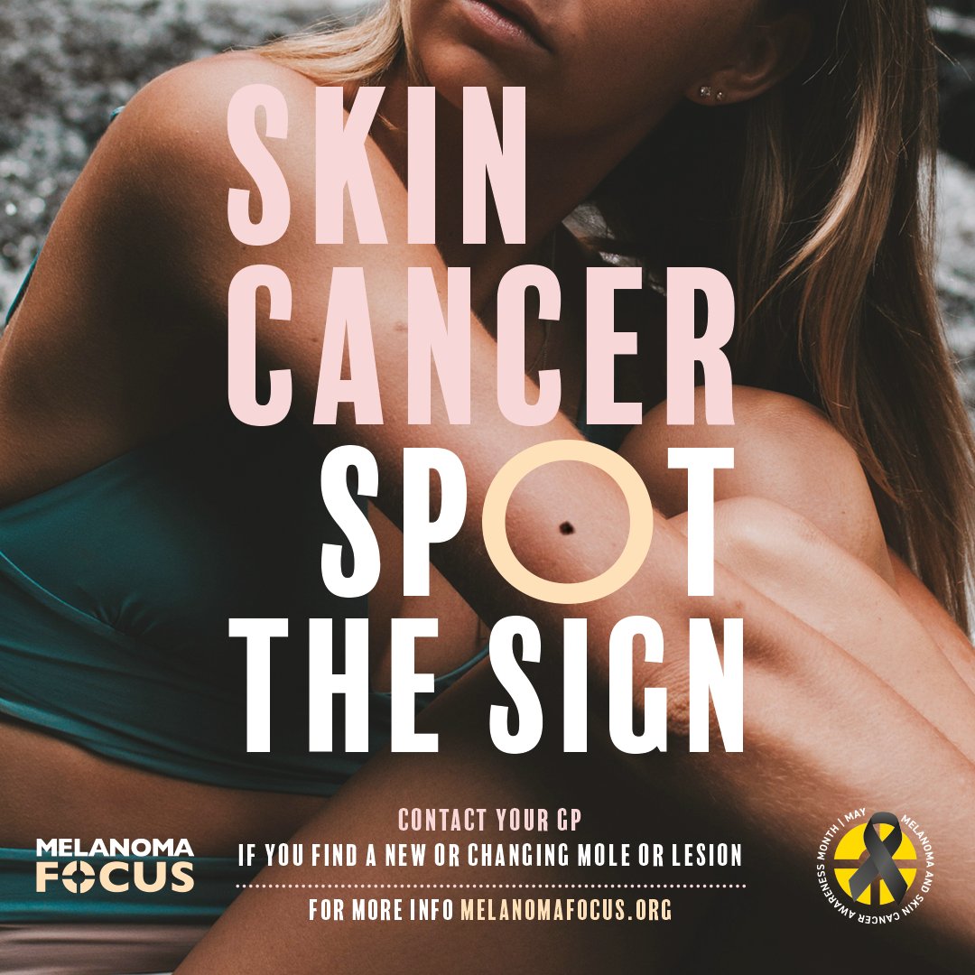 This #MelanomaAwarenessMonth @melanomafocus is urging you to #KnowYourSkin: ✔ Check your skin and contact your GP if you notice new or changing moles or lesions ✔ Protect your skin from the sun with SPF30+ sunscreen & avoid sunbeds Find out more: buff.ly/3N8ELve