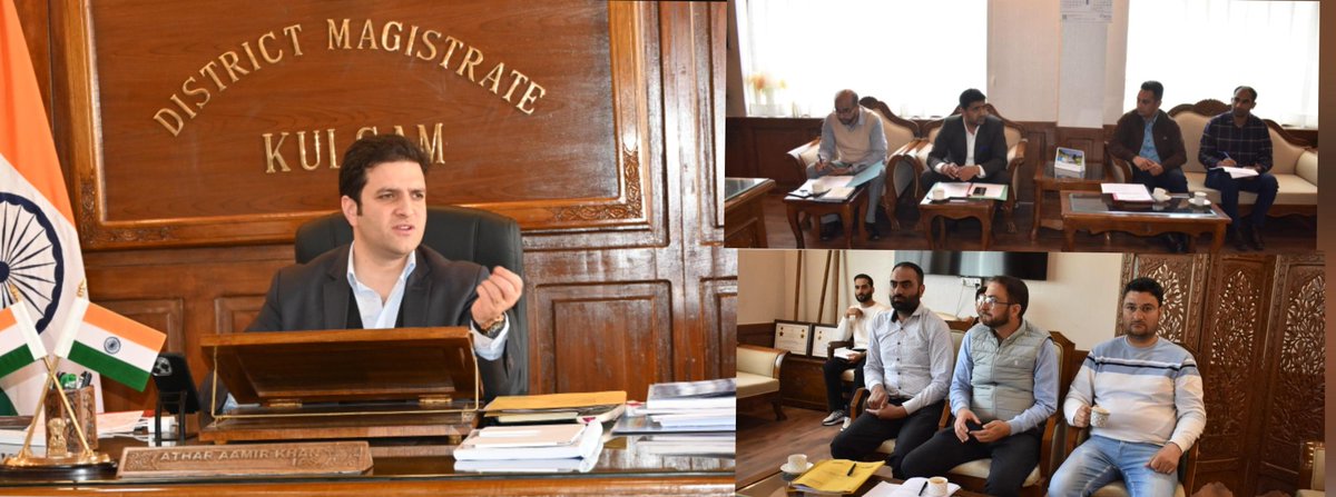 The #DCKULGAM @AtharAamirKhan today reviewed functioning of the Revenue Department, Instructed officers to redress grievances promptly @diprjk @ddnewsSrinagar