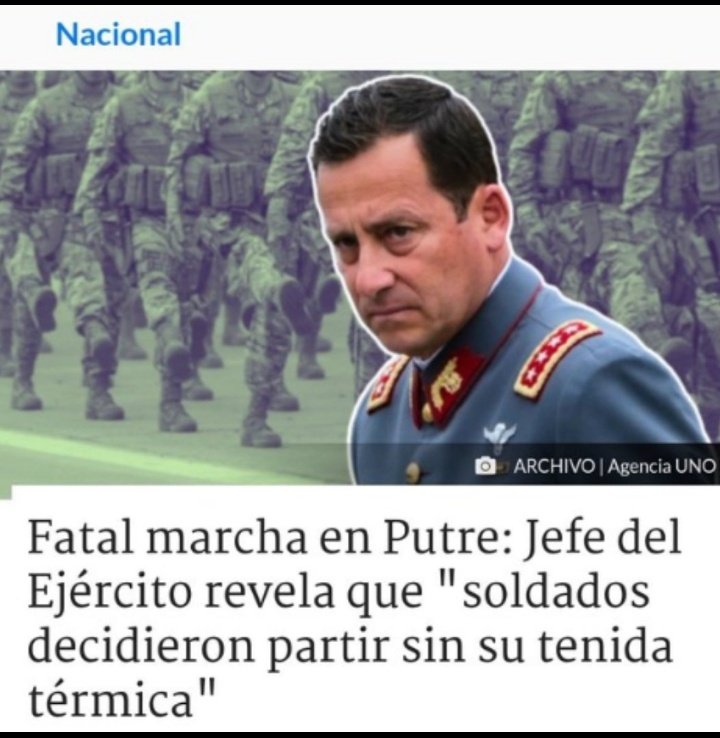 Éste Comandante del ejército debe ser destituido ministra @Mayafernandeza , Presidente @GabrielBoric . Las mentiras no son aceptables en altos mandos.