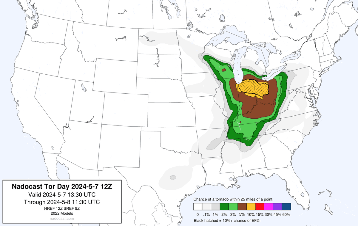 12Z Day Tornado Forecast (New New 2022 Models)