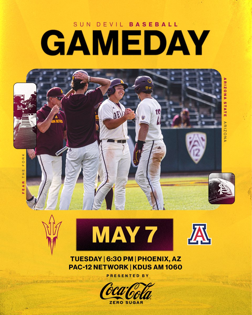 Midweek matchup against Arizona 🔱 🔗 linktr.ee/sundevilbaseba… #ForksUp /// #O2V