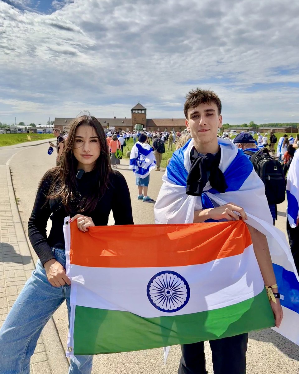 indianaftali's tweet photo. We are Indian and we are Jewish. 

Together we marched through Auschwitz-Birkenau representing India and Israel. https://t.co/SRCByDzCTb