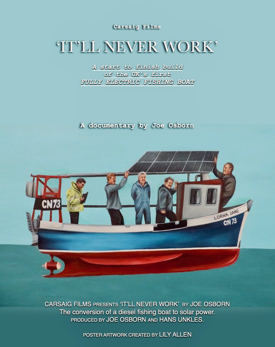 🎦 Join us for a director Q+A screening of It'll Never Work with Joe Osborn this Thu 9 May, charting the real-life struggle of converting the UK’s first fishing boat to solar and electric power to fish at a competitive and commercial level. Book now: eden-court.co.uk/event/itll-nev…