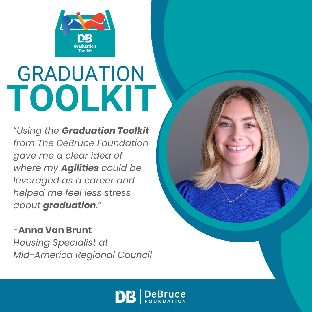 The #GraduationToolkit gave Anna a clear idea of where her #Agilities could be leveraged in the workforce. She has since launched her career and has been making a positive impact ever since! Start your future here: DeBruce.org/GradGift. #CareerDevelopment #ClassOf2024