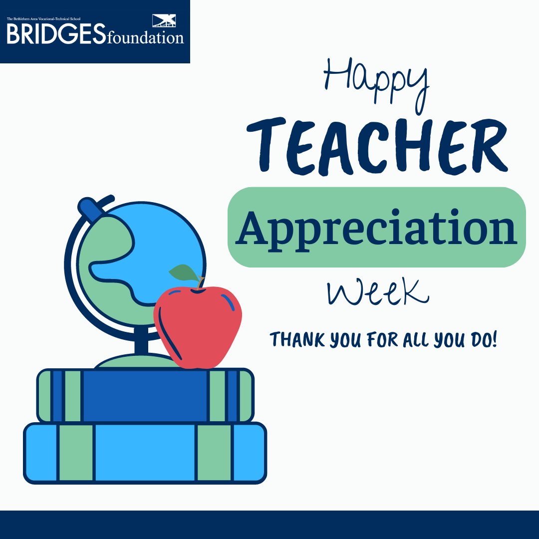 Happy Teacher Appreciation week to all of our <a href="/BethlehemAVTS/">BethlehemAVTS</a> Instructors! Our students are able to be great because our teachers are great 🥳 #BAVTSProud