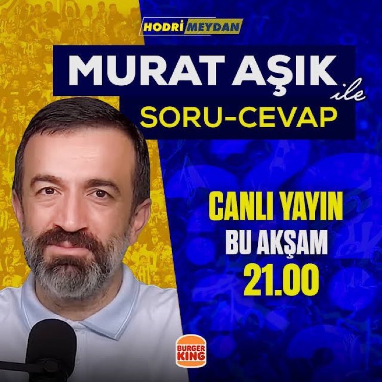 🟡🔵 'Soru&Cevap' programı, 🗣@muratasik_ 'ın değerli yorumlarıyla, 🗓 Bugün, 🕘 saat 21.00'de Fenerbahçelileri birleştiren kanal Hodri Meydan’da Canlı Yayında! 📱🔉Bildirimlerinizi Açmayı Unutmayın!