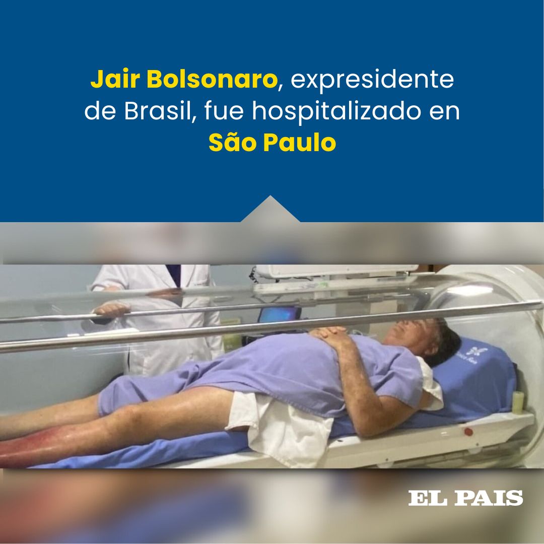 Jair Bolsonaro, expresidente de Brasil, fue hospitalizado en São Paulo: el diagnóstico y su tratamiento elpais.uy/tkag450e