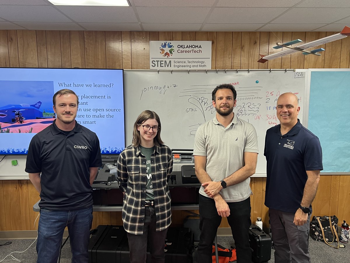 CIWRO (@ciwro_) on Twitter photo Some of our UAS weather scientists visited the brilliant Aviation II classes at Oklahoma Aviation Academy. We're looking forward to what these future UAS leaders might bring to weather research. Next time, come fly with us, <a href="/NormanSchools/">Norman Public Schools</a>! <a href="/TMBell5/">Tyler Bell</a> <a href="/TonySeg09/">Tony Segalés</a> Some of our UAS weather scientists visited the brilliant Aviation II classes at Oklahoma Aviation Academy. We're looking forward to what these future UAS leaders might bring to weather research. Next time, come fly with us, <a href="/NormanSchools/">Norman Public Schools</a>! <a href="/TMBell5/">Tyler Bell</a> <a href="/TonySeg09/">Tony Segalés</a>