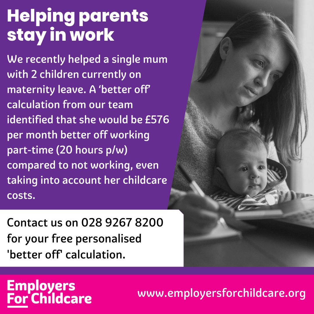 Our Family Benefits Advice Service provides free, impartial and confidential advice on a wide range of childcare and work-related issues. Find out more bit.ly/44EwUfx To speak to an advisor, call us on 028 9267 8200. We may be able to help your family be better off.