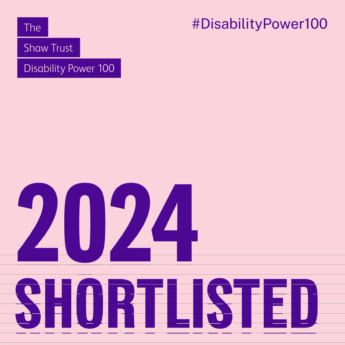 I've been shortlisted for The @ShawTrust Disability Power 100!

The Disability Power 100 recognises the most influential disabled people in the UK. 

I feel so honoured to have even been considered amongst so many excellent people! Good luck everyone 🥳

#DisabilityPower100