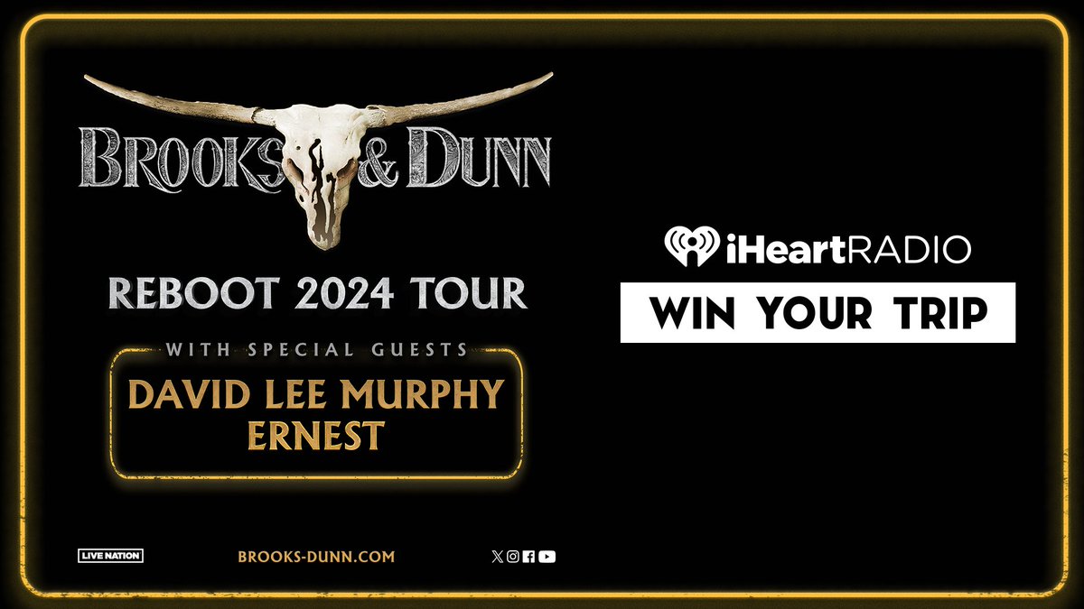 Listen to iHeartCountry on the FREE iHeartRadio App for your chance to win a trip to see @BrooksAndDunn on tour! Enter now: ihr.fm/BrooksAndDunnC…