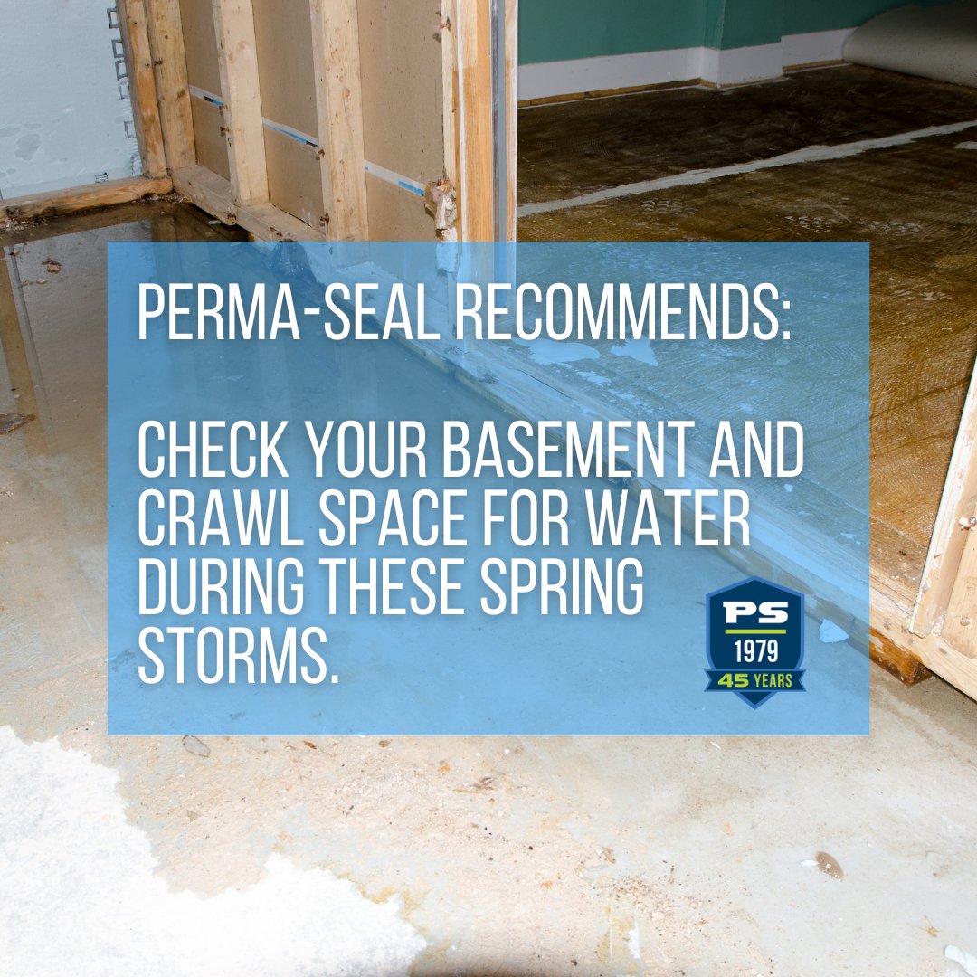 With the ground saturated, rainfall has nowhere to go except inside your home. Be sure to check your basement or crawl space during these spring rains.

Visit Permaseal.net to get a free estimate on waterproofing.

#WetBasemeent #45Years #GoPermaSeal #Chicagoland