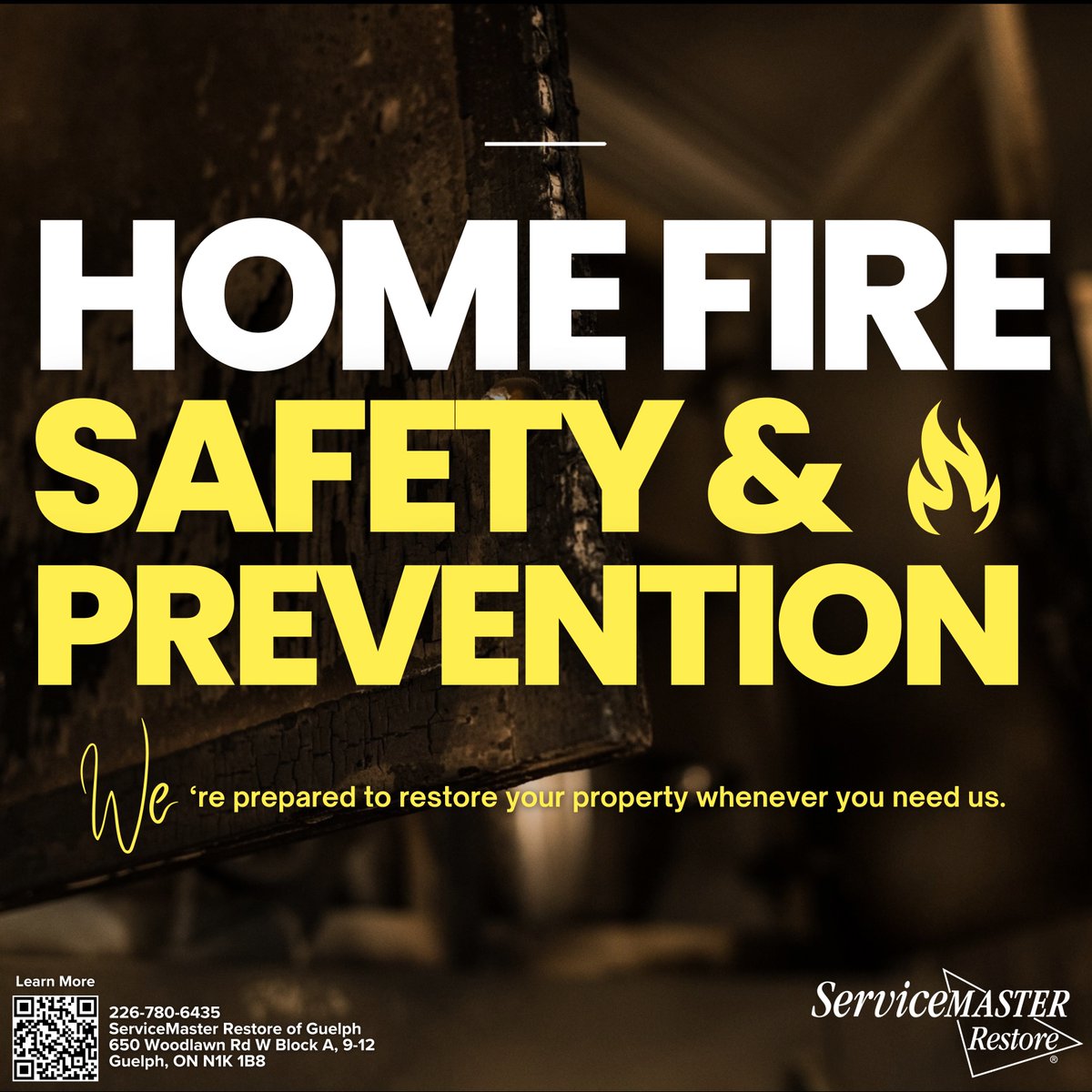 Here 👇 are some basic safety tips that can help minimize your risk of residential fires 🔥

Learn more: cutt.ly/oewHL9nY

#FireSafety #FirePrevention #FireDamage #Restoration #RestorationServices #PropertyRestoration #ServiceMasterRestore #ServiceMasterRestoreOfGuelph