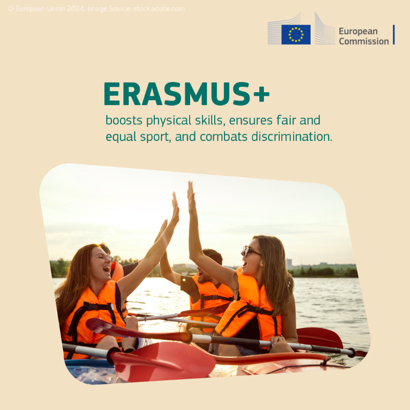 EuSport's tweet photo. 🇪🇺✨Happy Europe Day! Today, we celebrate the power of sport to bring us together.

🌟#ErasmusPlus Sport boosts physical skills, ensures fair play, and combats discrimination.

EU Sport promotes healthy lifestyles and recognises the importance of being inclusive💪⚽️
#EuropeDay